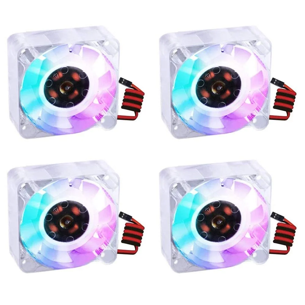 GeeekPi 4 عدد فن خنک کننده بدون برس 40x40x10 میلی متری DC 5V برای رزبری پای 4B/3B+/3B/2B (چند رنگ)