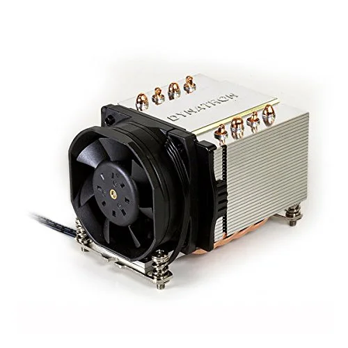 خنک کننده پردازنده Dynatron A24 با پره های آلومینیومی و لوله های حرارتی، سوکت AM4 برای 2U