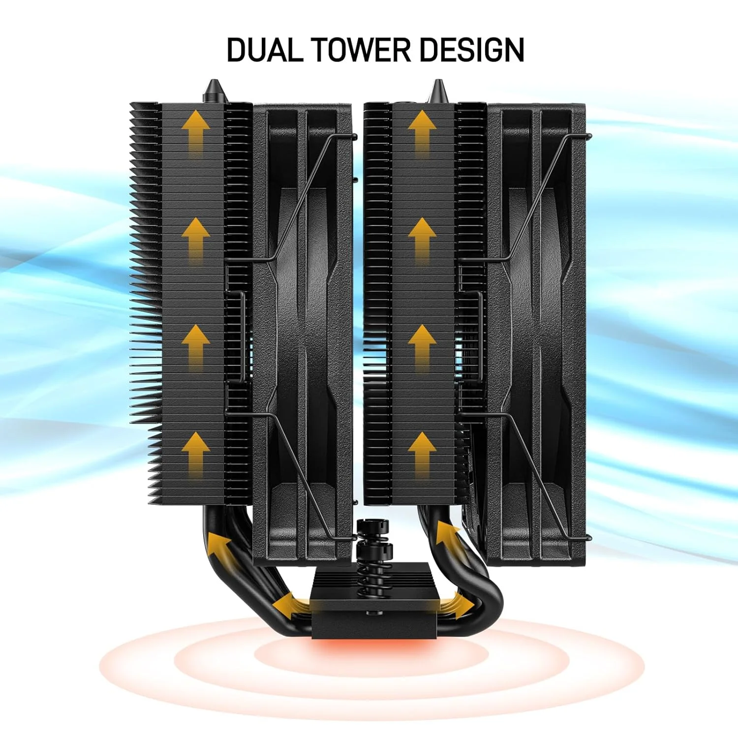خنک کننده بادی پردازنده DARKROCK DT6، دو برج با 6 لوله حرارتی مسی، 2 عدد فن 120 میلی متری PWM برای عملکرد کم صدا، نصب آسان - براکت برای Intel LGA 1851/1700/1200/115X و AMD AM5/AMD4 - مشکی خنک کننده بادی پردازنده DARKROCK DT6، دو برج با 6 لوله حرارتی مسی، 2 عدد فن 120 میلی متری PWM برای عملکرد کم صدا، نصب آسان - براکت برای Intel LGA 1851/1700/1200/115X و AMD AM5/AMD4 - مشکی