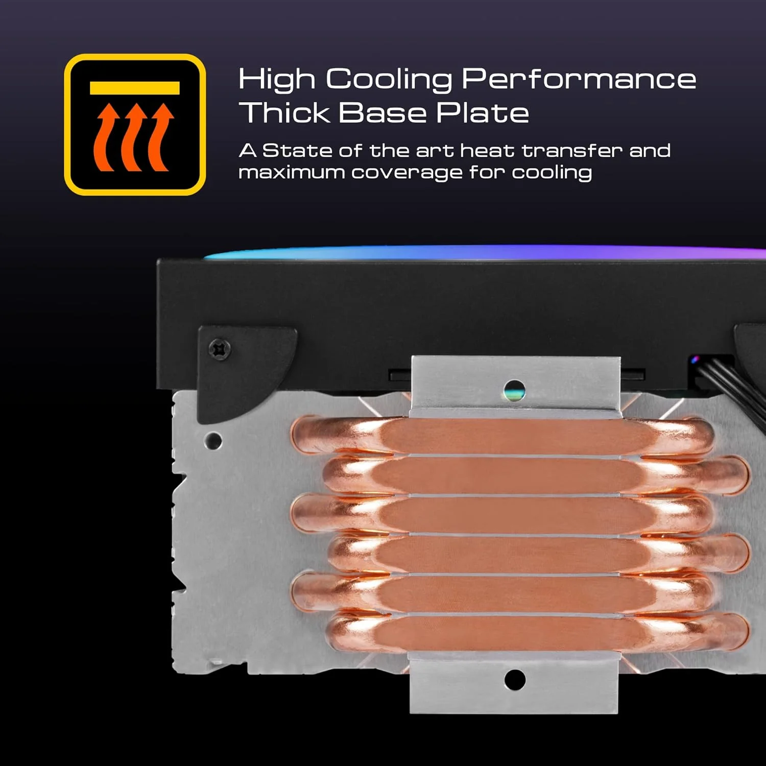 خنک‌کننده بادی پردازنده کامپیوتر GAMDIAS BOREAS M1-610، فن PWM با جریان هوای بالا 2600 دور در دقیقه، عملکرد بالا با 6 لوله حرارتی مسی با فناوری تماس مستقیم، ARGB همگام‌سازی مادربرد، برای Intel LGA1851/1700/115x و AMD AM5/AM4، مشکی