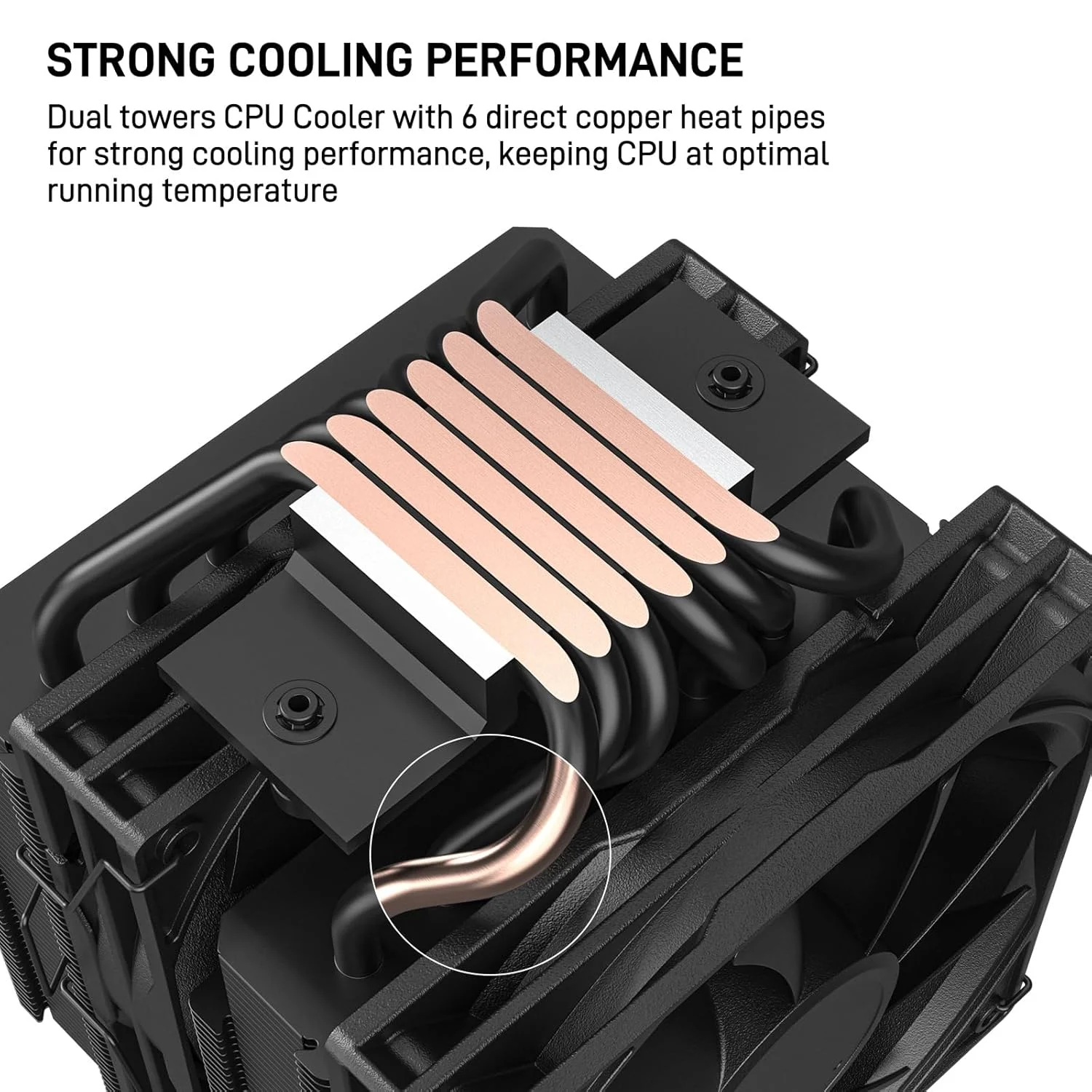 خنک کننده بادی پردازنده DARKROCK DT6، دو برج با 6 لوله حرارتی مسی، 2 عدد فن 120 میلی متری PWM برای عملکرد کم صدا، نصب آسان - براکت برای Intel LGA 1851/1700/1200/115X و AMD AM5/AMD4 - مشکی خنک کننده بادی پردازنده DARKROCK DT6، دو برج با 6 لوله حرارتی مسی، 2 عدد فن 120 میلی متری PWM برای عملکرد کم صدا، نصب آسان - براکت برای Intel LGA 1851/1700/1200/115X و AMD AM5/AMD4 - مشکی