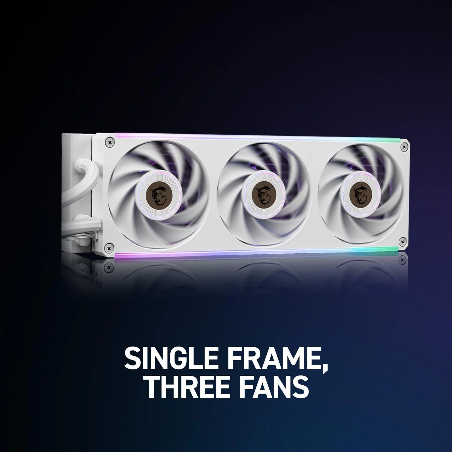 خنک کننده مایع پردازنده MSI MAG CORELIQUID C360 V2 سفید - رادیاتور 397 میلی‌متری - سازگار با LGA 1700 - سه فن 120 میلی‌متری ARGB PWM، سفید