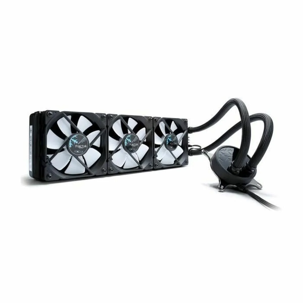 خنک کننده مایع پردازنده Fractal Design Celsius S36 با رادیاتور 360 میلی‌متری - خنک‌کننده بی‌صدا - PWM - کنترل‌های هوشمند - شامل 3 عدد فن بی‌صدا Fractal Design Dynamic X2 PWM GP-12 120 میلی‌متری - اتصال 1/4 اینچی - مشکی