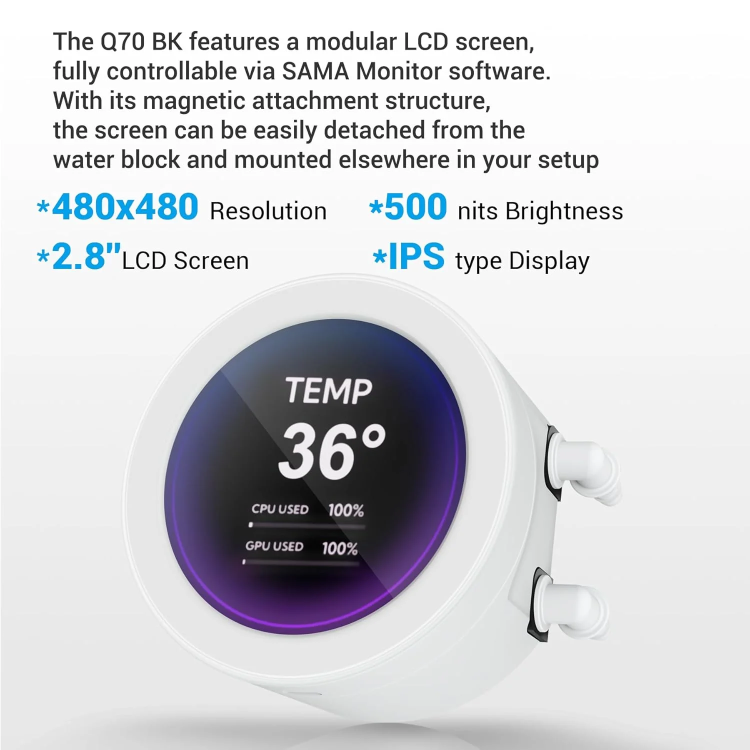 خنک کننده مایع پردازنده SAMA Q70 سفید و منبع تغذیه SAMA 1000w خنک کننده مایع پردازنده SAMA Q70 سفید و منبع تغذیه SAMA 1000w