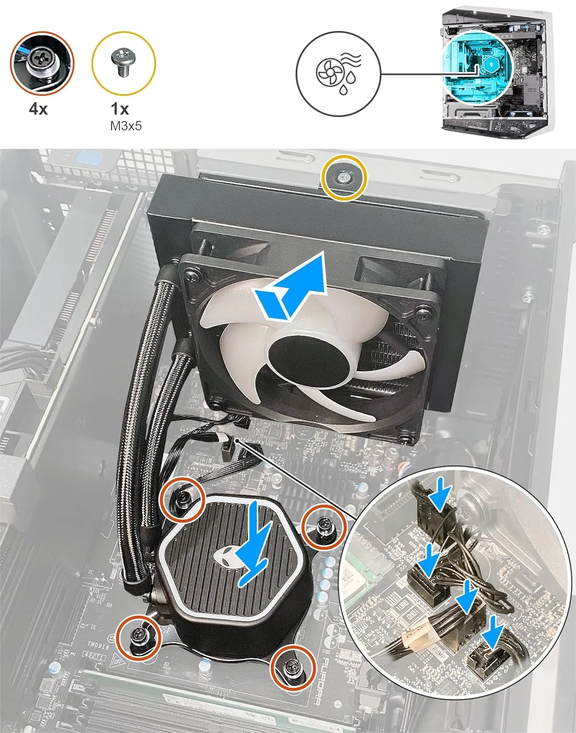 سیستم خنک کننده مایع پردازنده مرکزی 105 واتی RGB مدل FFD35 69XJW جایگزین برای کامپیوترهای رومیزی Dell Alienware Aurora R14 R13 سیستم خنک کننده مایع پردازنده مرکزی 105 واتی RGB مدل FFD35 69XJW جایگزین برای کامپیوترهای رومیزی Dell Alienware Aurora R14 R13