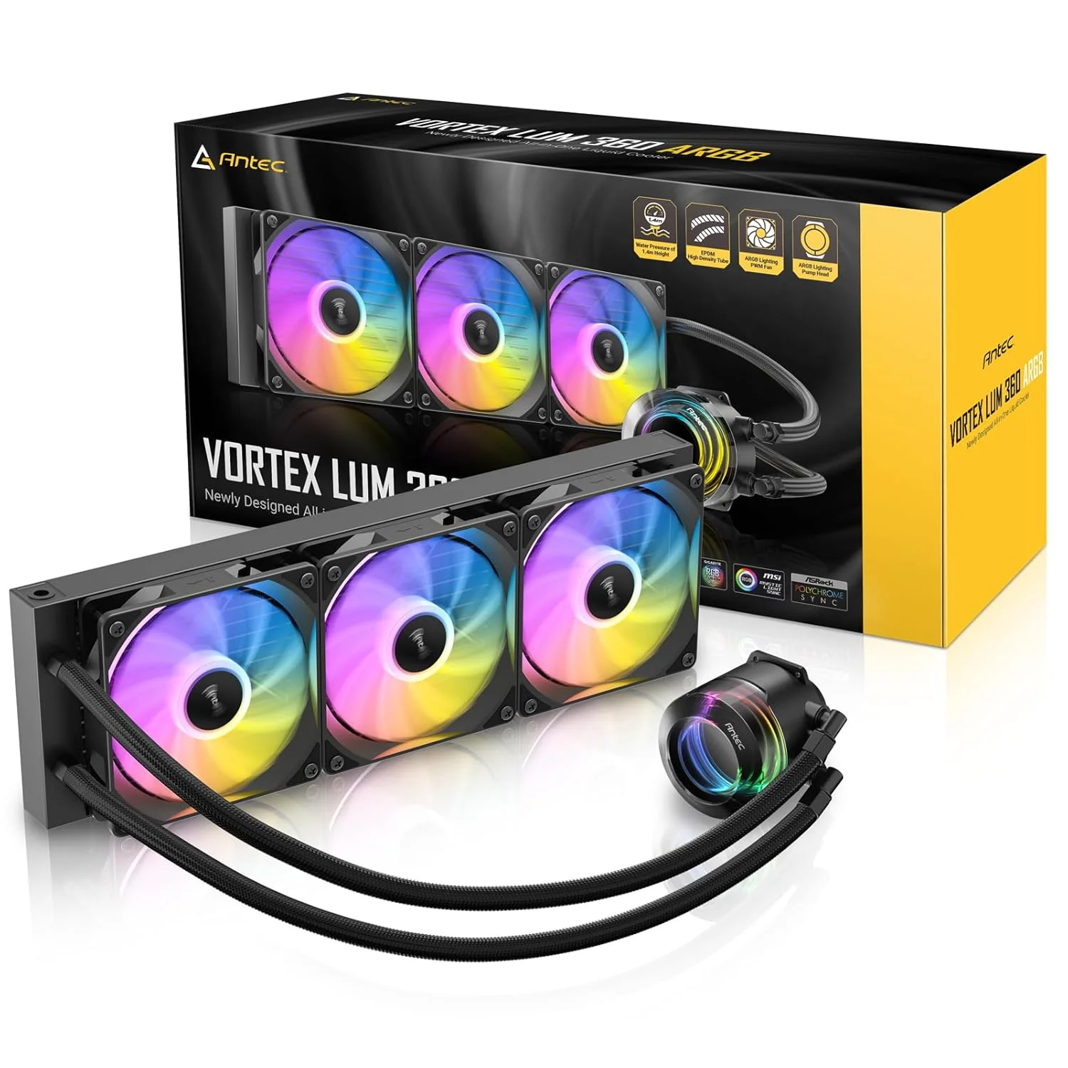 خنک کننده مایع پردازنده انتک Vortex Lum 360 ARGB مشکی
