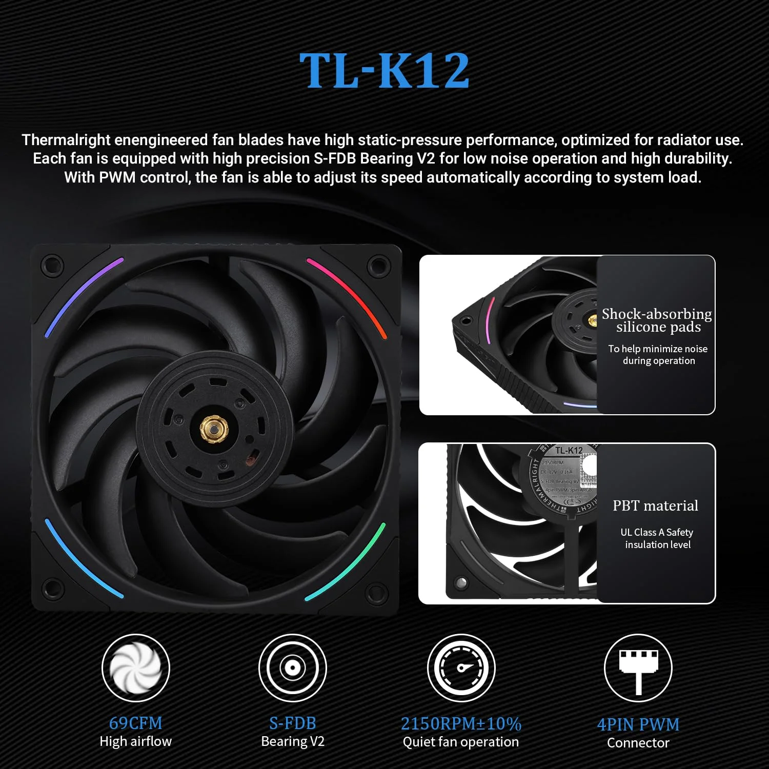 خنک کننده مایع پردازنده Thermalright Elite Vision 360 ARGB BLACK AIO، صفحه نمایش IPS LCD با رزولوشن 320*320، برای AM4/AM5/Intel LGA1700/1851، صفحه نمایش LCD مغناطیسی 2.73 اینچی برای تصاویر، خنک کننده PC مشکی