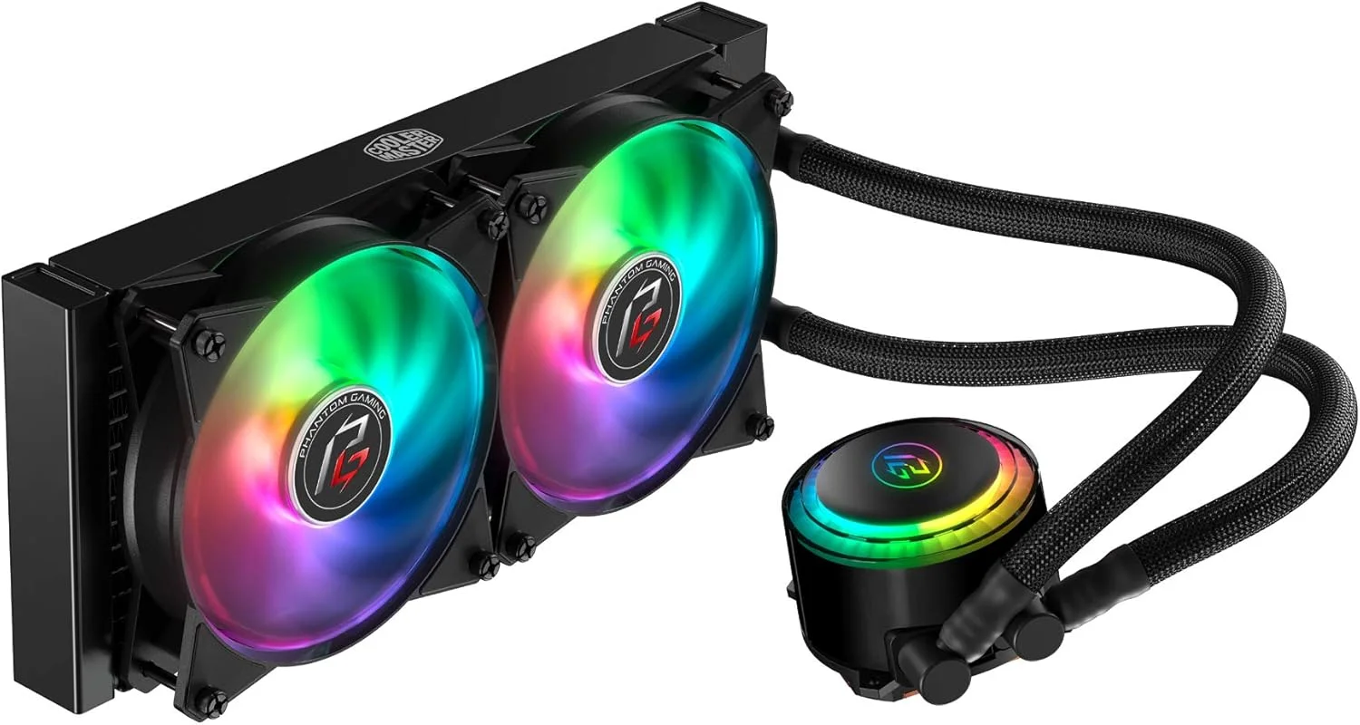 خنک کننده مایع پردازنده Cooler Master ML240R RGB ARGB، 12 ولت، 66.7 CFM، 15 dB(A)، 2000 دور در دقیقه، سازگار با کامپیوتر رومیزی