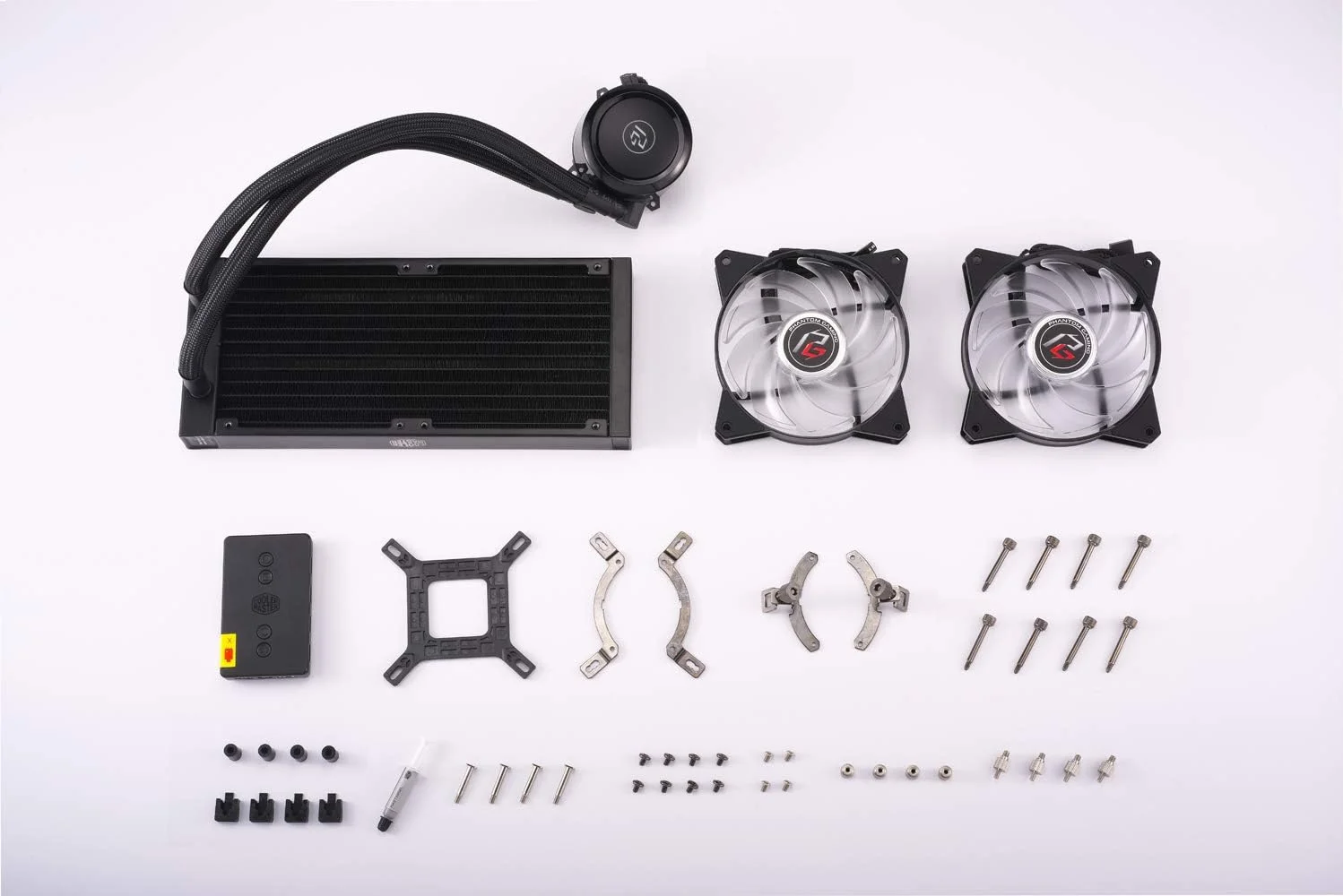 خنک کننده مایع پردازنده Cooler Master ML240R RGB ARGB، 12 ولت، 66.7 CFM، 15 dB(A)، 2000 دور در دقیقه، سازگار با کامپیوتر رومیزی