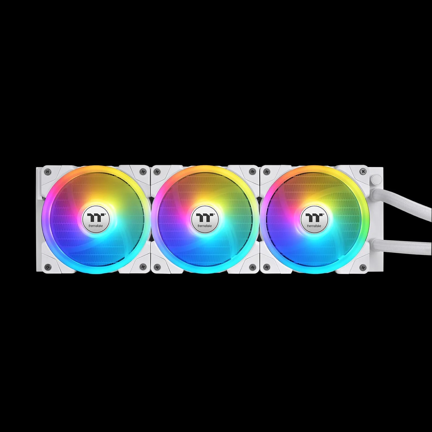 خنک کننده مایع پردازنده MAGFloe 420 Ultra / سازگار با Intel و AMD / 3x140mm 500~2000rpm SWAFAN EX / رادیاتور 420mm / MAGForce 2.0 / LCD مربعی 3.95 اینچی / پره های فن قابل تعویض / سفید برفی / CL-W452-PL14SW-A