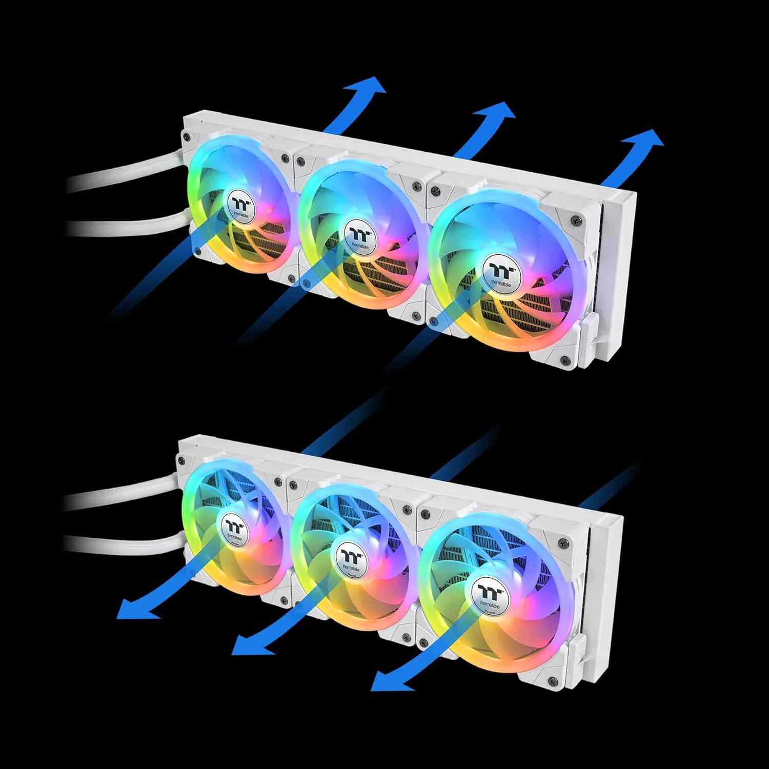 خنک کننده مایع پردازنده MAGFloe 420 Ultra / سازگار با Intel و AMD / 3x140mm 500~2000rpm SWAFAN EX / رادیاتور 420mm / MAGForce 2.0 / LCD مربعی 3.95 اینچی / پره های فن قابل تعویض / سفید برفی / CL-W452-PL14SW-A