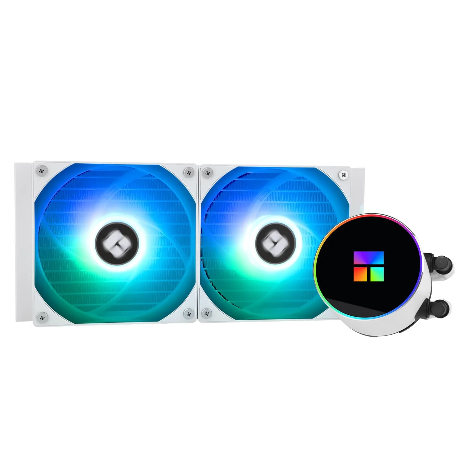 خنک کننده مایع پردازنده Thermalright Frozen Magic 240 White ARGB V2، سایز رادیاتور 240 با دو فن 120 میلی‌متری PWM ARGB، برای AMD/AM4/AM5، Intel LGA1150/1151/1200/2011/1700/1851، خنک کننده آبی پردازنده دسکتاپ