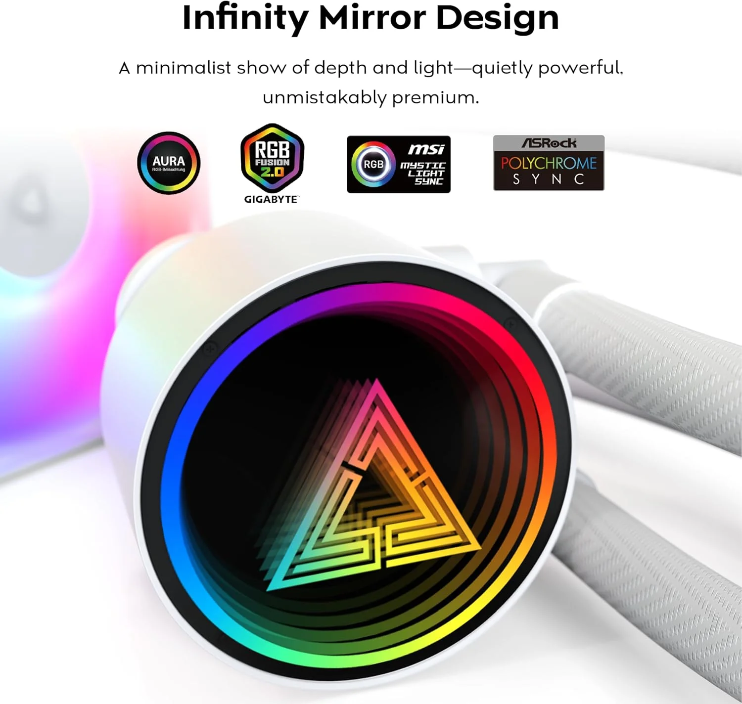 خنک کننده مایع پردازنده MONTECH LightFlow ARGB 240، رادیاتور 240 میلی متری AIO با طراحی آینه بی نهایت، پمپ 3100 دور در دقیقه، 2 عدد فن 120 میلی متری ARGB، پشتیبانی از Intel و AMD (سفید) خنک کننده مایع پردازنده MONTECH LightFlow ARGB 240، رادیاتور 240 میلی متری AIO با طراحی آینه بی نهایت، پمپ 3100 دور در دقیقه، 2 عدد فن 120 میلی متری ARGB، پشتیبانی از Intel و AMD (سفید)