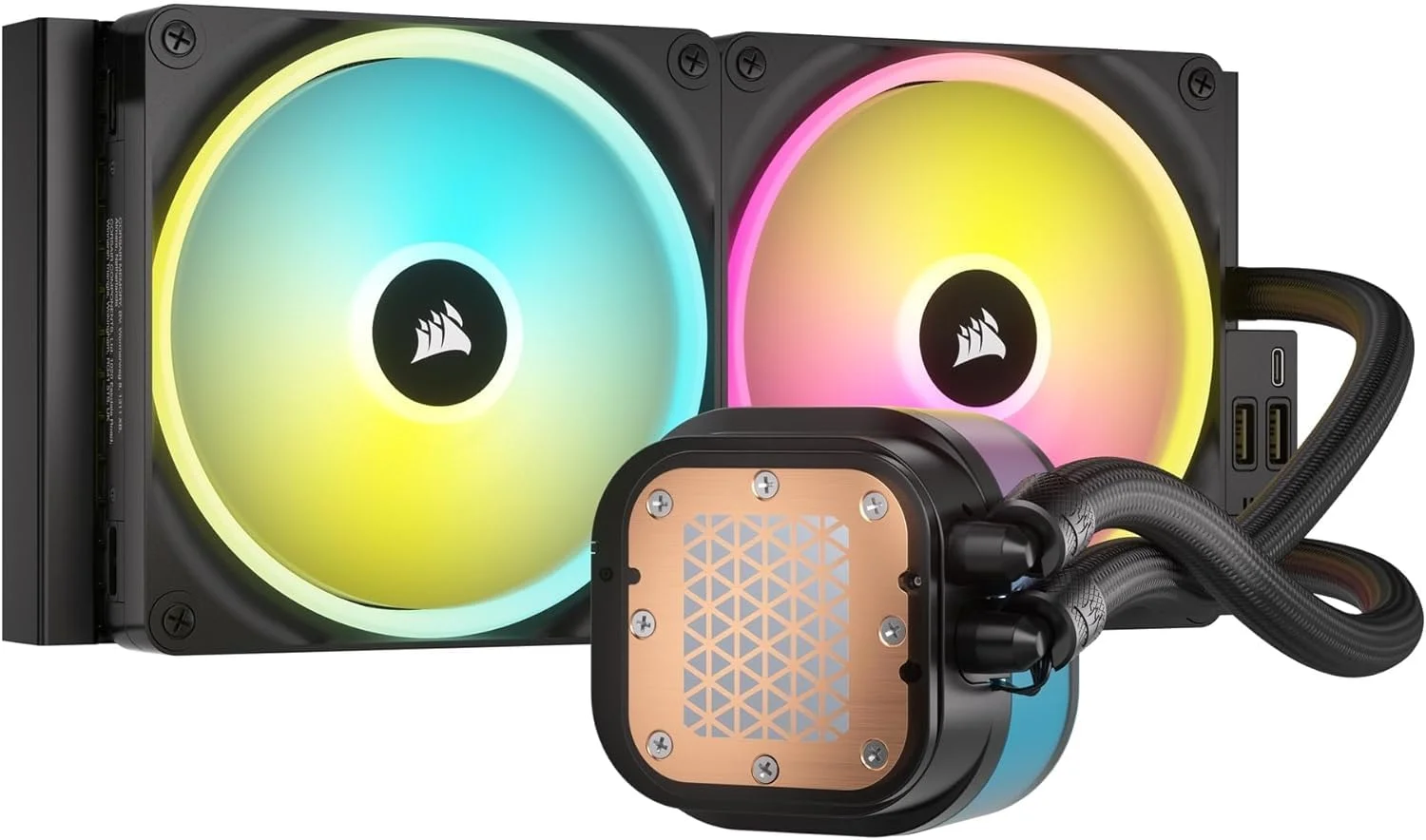 خنک کننده مایع پردازنده CORSAIR iCUE Link H115i RGB - رادیاتور 280 میلیمتری AIO - فنهای QX140 RGB - سازگار با Intel® LGA 1700, AMD® AM5 - شامل هاب سیستم iCUE Link - مشکی (بازسازی شده) خنک کننده مایع پردازنده CORSAIR iCUE Link H115i RGB - رادیاتور 280 میلیمتری AIO - فنهای QX140 RGB - سازگار با Intel® LGA 1700, AMD® AM5 - شامل هاب سیستم iCUE Link - مشکی (بازسازی شده)