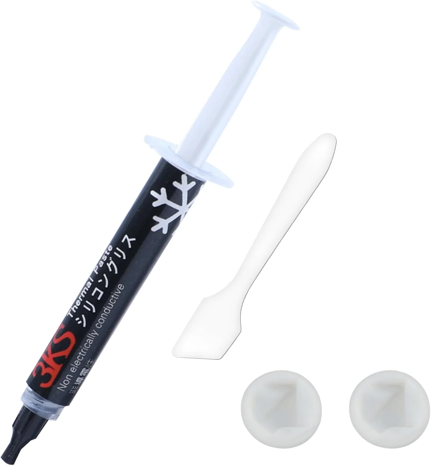 خمیر حرارتی CPU 3KS، 4 گرم، ابزار نوار خمیر حرارتی 12.8 وات، پاستا ترمیکا برای پردازنده برای همه خنک کننده های CPU GPU IC، با کارایی بالا بر پایه کربن، غیر رسانا