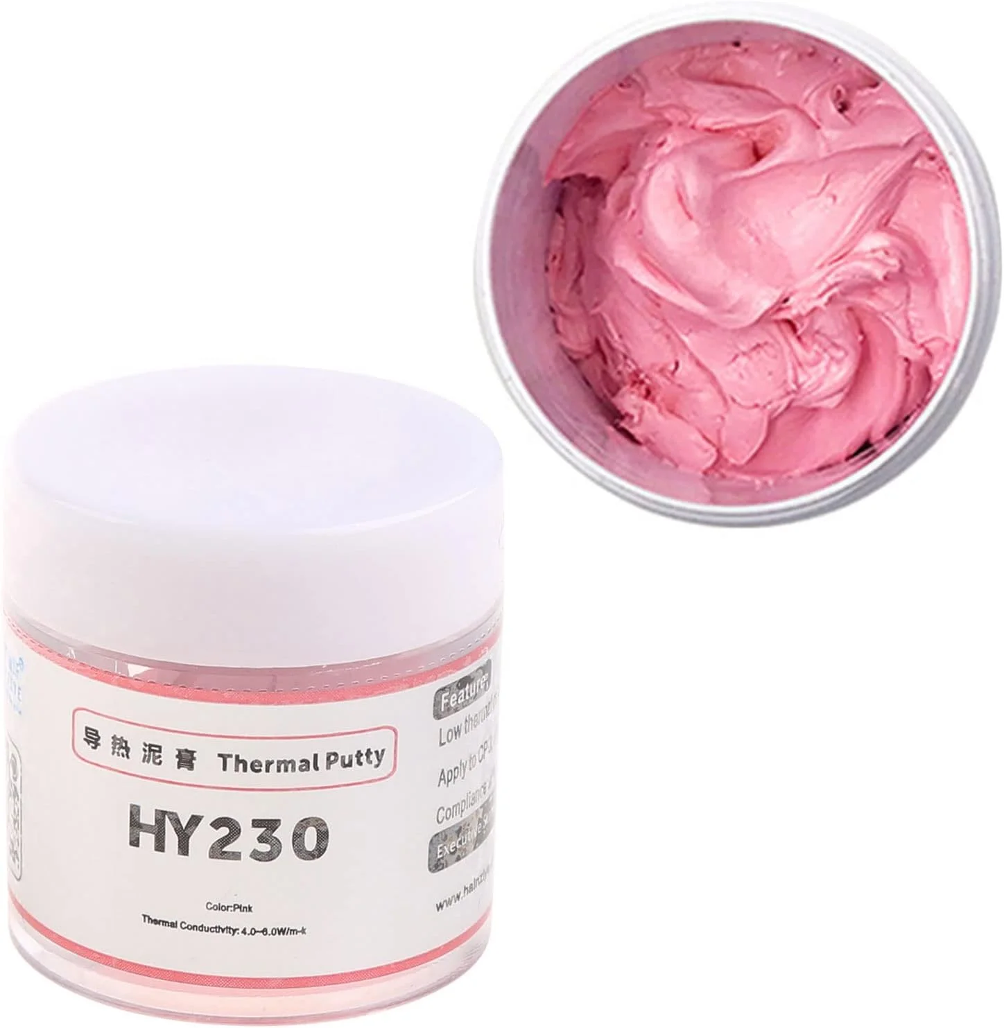 خمیر حرارتی صورتی HY234 برای خنک کننده چیپست CPU، ملات سیلیکونی، خمیر سینک حرارتی 4.0W/m-k، خمیر حرارتی برای هیت سینک CPU
