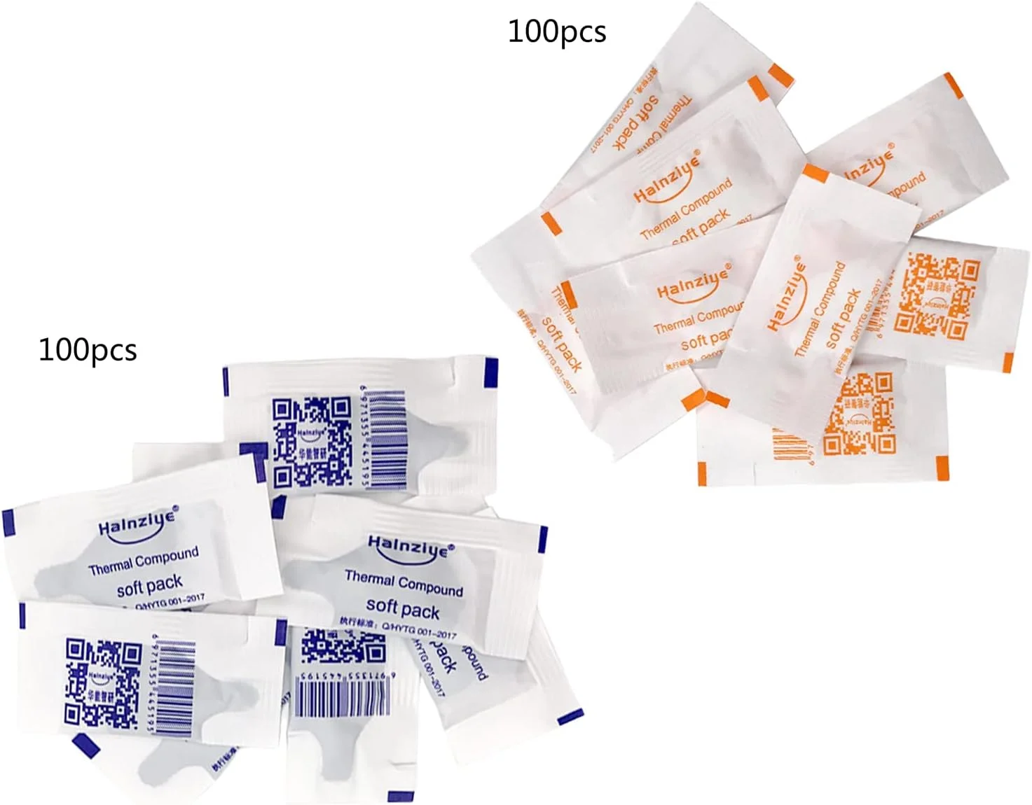 100 عدد خمیر حرارتی 0.5 گرمی با عملکرد بالا، خمیر سیلیکونی برای خنک کردن پردازنده های CPU GPU کارت گرافیک، خمیر سیلیکونی رسانا برای لپ تاپ کامپیوتر