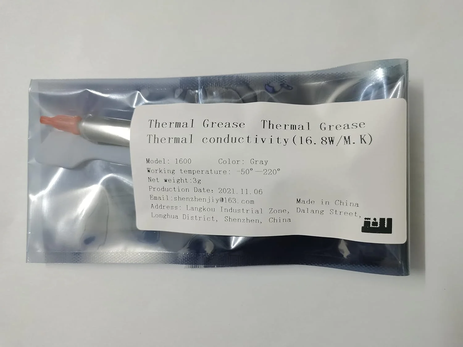 گریس حرارتی، خمیر سیلیکونی، گریس حرارتی با عملکرد بالا، گریس حرارتی پردازنده، ابزارهای اتلاف گرما، کارت گرافیک، محصولات الکترونیکی DIY رسانایی حرارتی: 16.8W/m.k، (10)