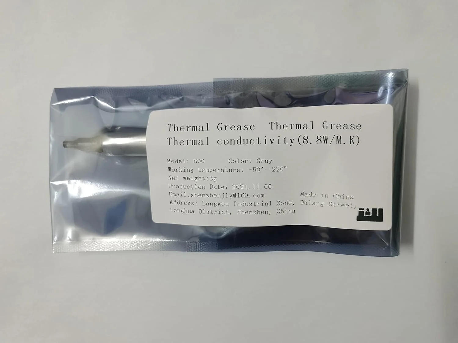 گریس حرارتی، خمیر سیلیکونی، گریس حرارتی با عملکرد بالا، گریس حرارتی CPU، ابزارهای اتلاف حرارت، کارت گرافیک، محصولات الکترونیکی DIY رسانایی حرارتی: 8.8W/m-k، (5)