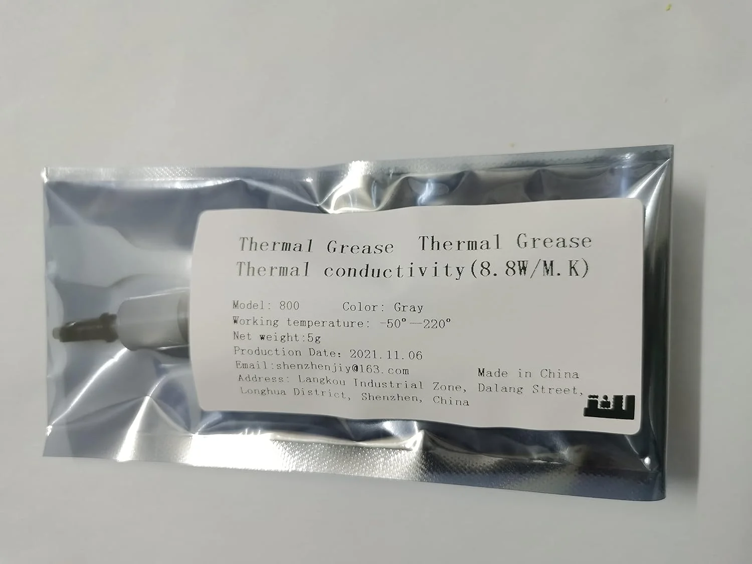 گریس حرارتی، خمیر سیلیکونی، گریس حرارتی با عملکرد بالا، گریس حرارتی CPU، ابزارهای اتلاف حرارت، کارت گرافیک، محصولات الکترونیکی DIY رسانایی حرارتی: 8.8W/m-k، (5)