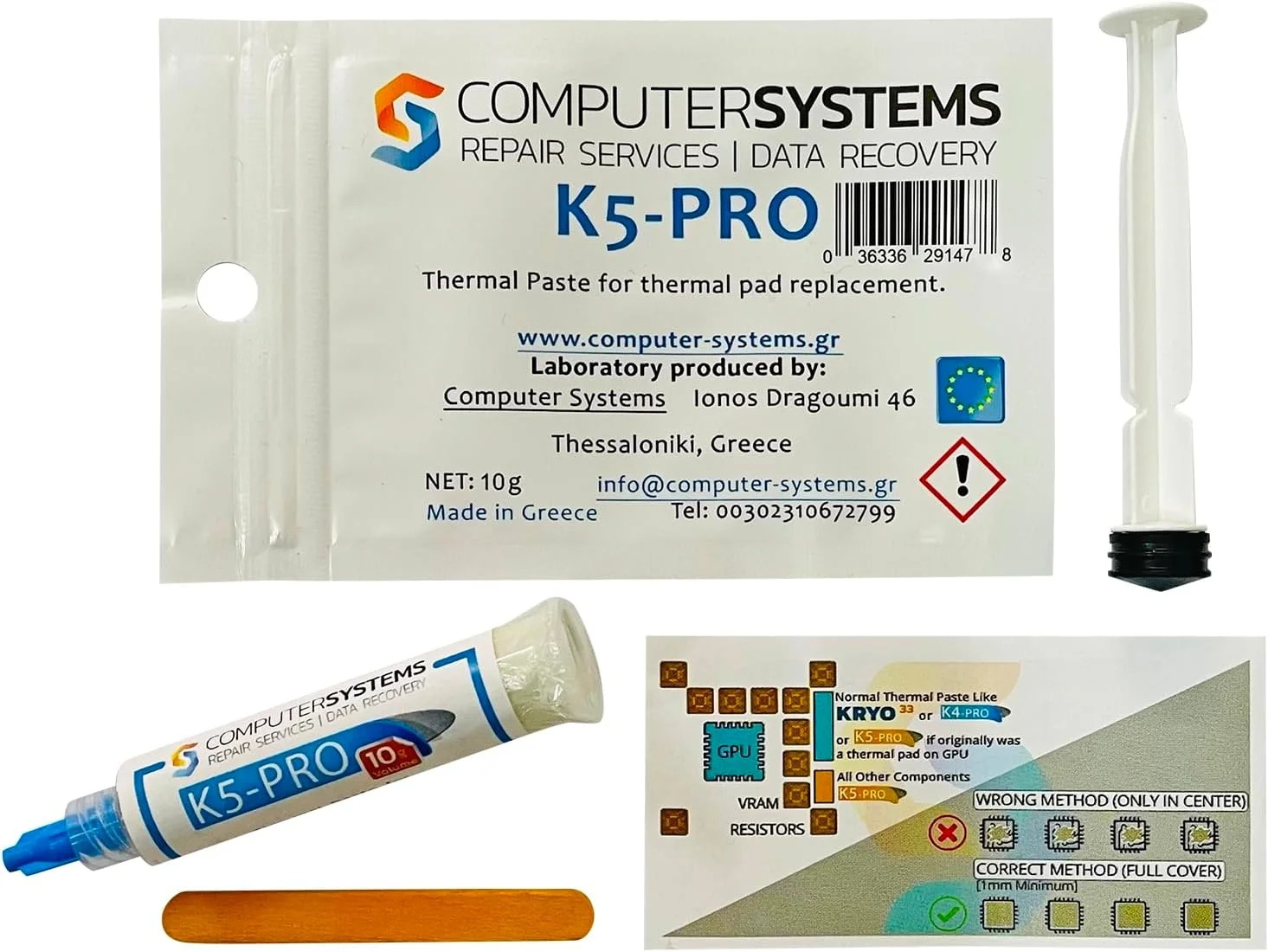 خمیر حرارتی ویسکوز K5 PRO 10 گرمی برای جایگزینی پد حرارتی مایع CSGR