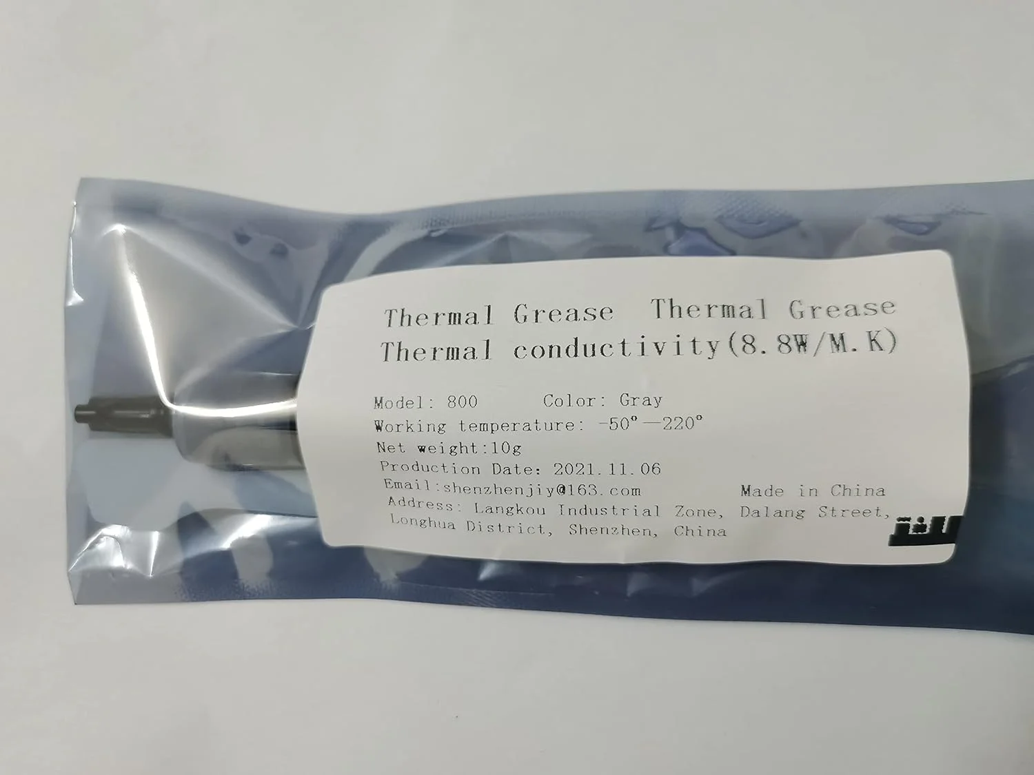 گریس حرارتی، خمیر سیلیکونی، گریس حرارتی با عملکرد بالا، گریس حرارتی CPU، ابزارهای اتلاف حرارت، کارت گرافیک، محصولات الکترونیکی DIY رسانایی حرارتی: 8.8W/m-k، (5)