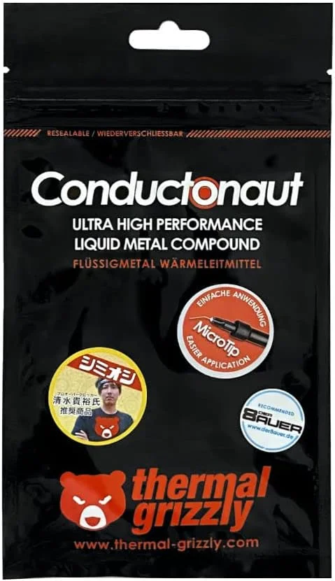 خمیر حرارتی فلزی مایع Thermal Grizzly Conductonaut 5g TG-C-005-R