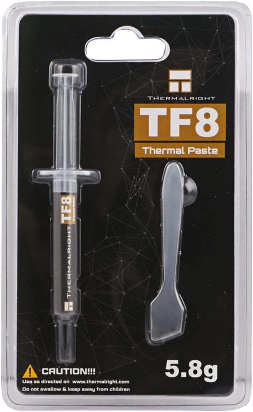 خمیر حرارتی رسانای TF8 2g/5.8g با هدایت حرارتی 13.8W/m-K، گریس سیلیکونی، خمیر سینک حرارتی برای خنک کننده پردازنده CPU و کارت گرافیک GPU