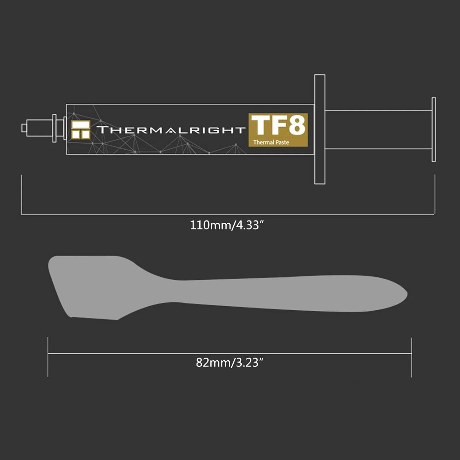 خمیر حرارتی رسانای TF8 2g/5.8g با هدایت حرارتی 13.8W/m-K، گریس سیلیکونی، خمیر سینک حرارتی برای خنک کننده پردازنده CPU و کارت گرافیک GPU