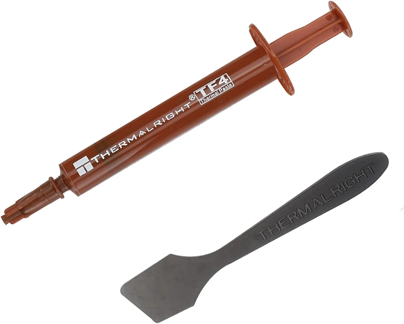 خمیر سیلیکون Thermalright TF4 با وزن 1.5 گرم برای خنک کننده ها، خمیر هیت سینک با دوام بالا 9.5W/m.k - 1.5 گرم، گریس حرارتی کارت گرافیک CPU به همراه ابزار کاردک (TF4 1.5g)