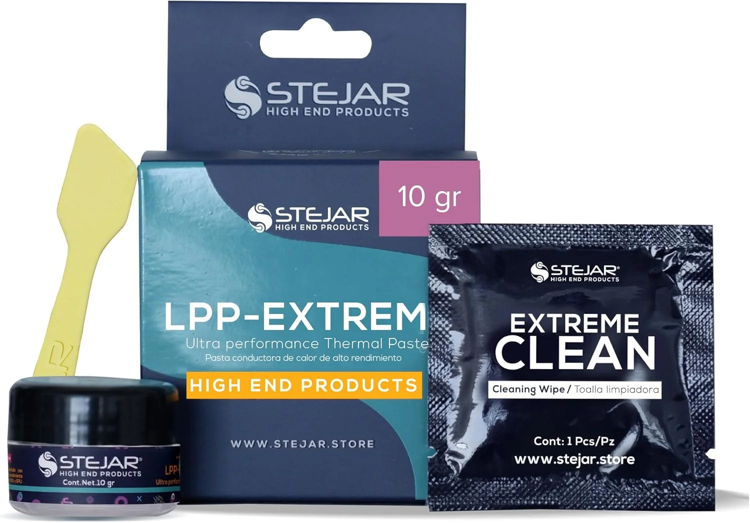 خمیر حرارتی LPP-Extreme 10 گرمی – خمیر سیلیکون با عملکرد بالا برای CPU و GPU – گریس خنک کننده نانوذره با کاردک و دستمال تمیز کننده – برای کامپیوتر، کنسول ها، چیپست ها، LED ها