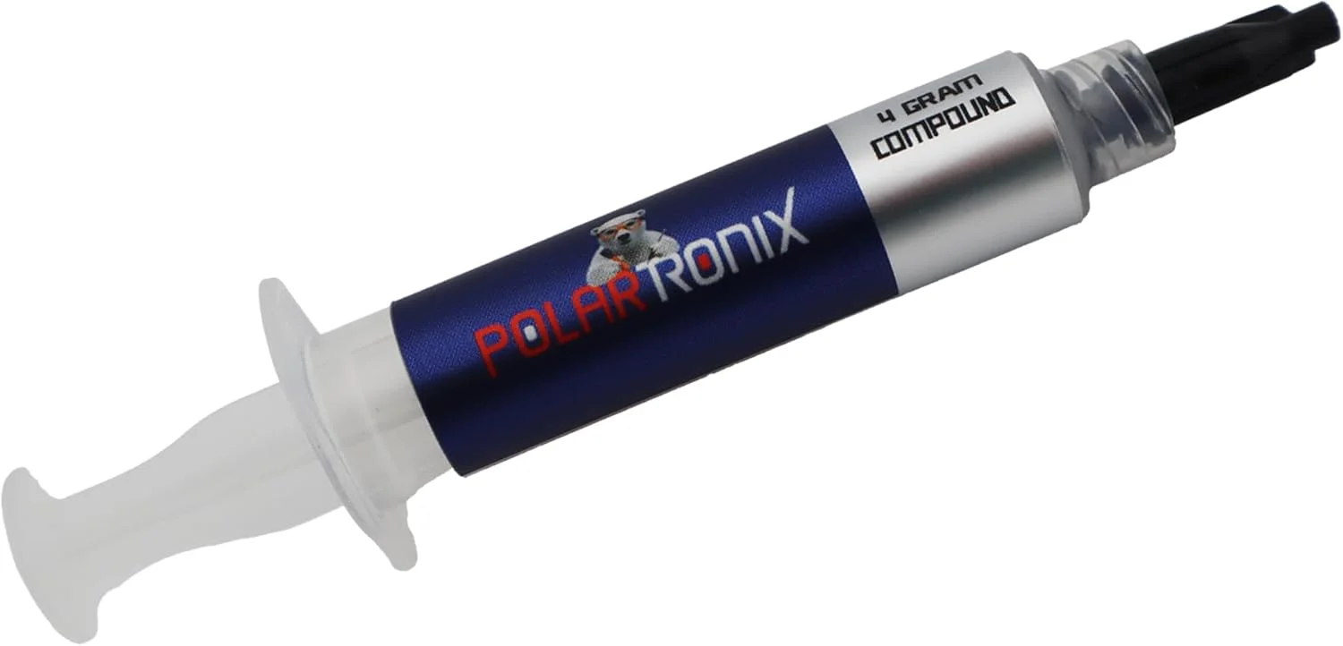 خمیر حرارتی برای پردازنده کامپیوتر، کارت گرافیک و لپ تاپ 12.8W/mk ساخت آمریکا 4 گرم، رسانایی حرارتی بالا - غیر خورنده/غیر رسانا مناسب برای همه پردازنده ها