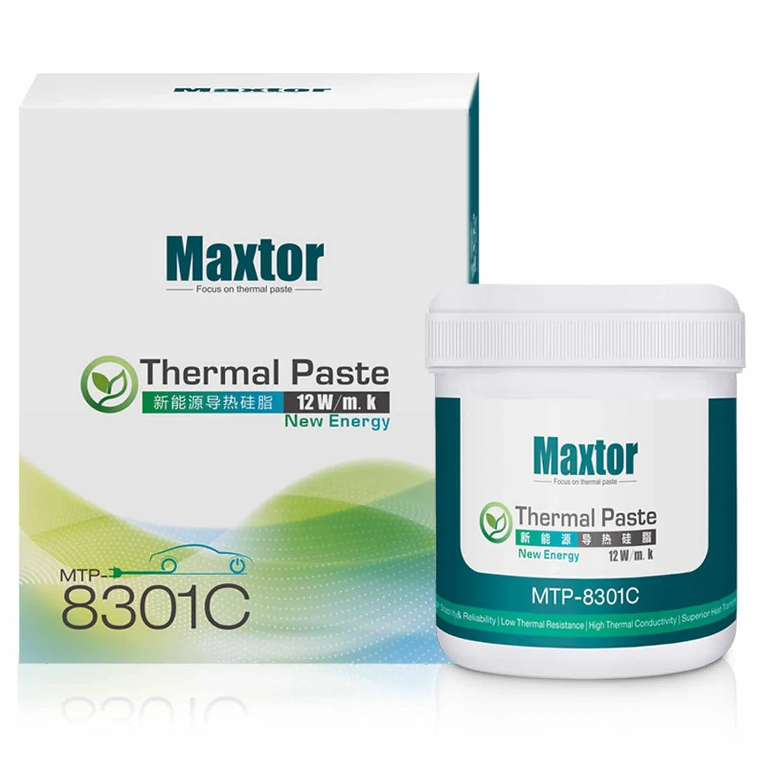خمیر حرارتی با عملکرد بالا Maxtor MTP-8301C 300g، گریس رسانای حرارتی برای خنک کننده پردازنده، کارت گرافیک، LED، آی سی، PS4، Xbox، چیپست و دستگاه های استخراج