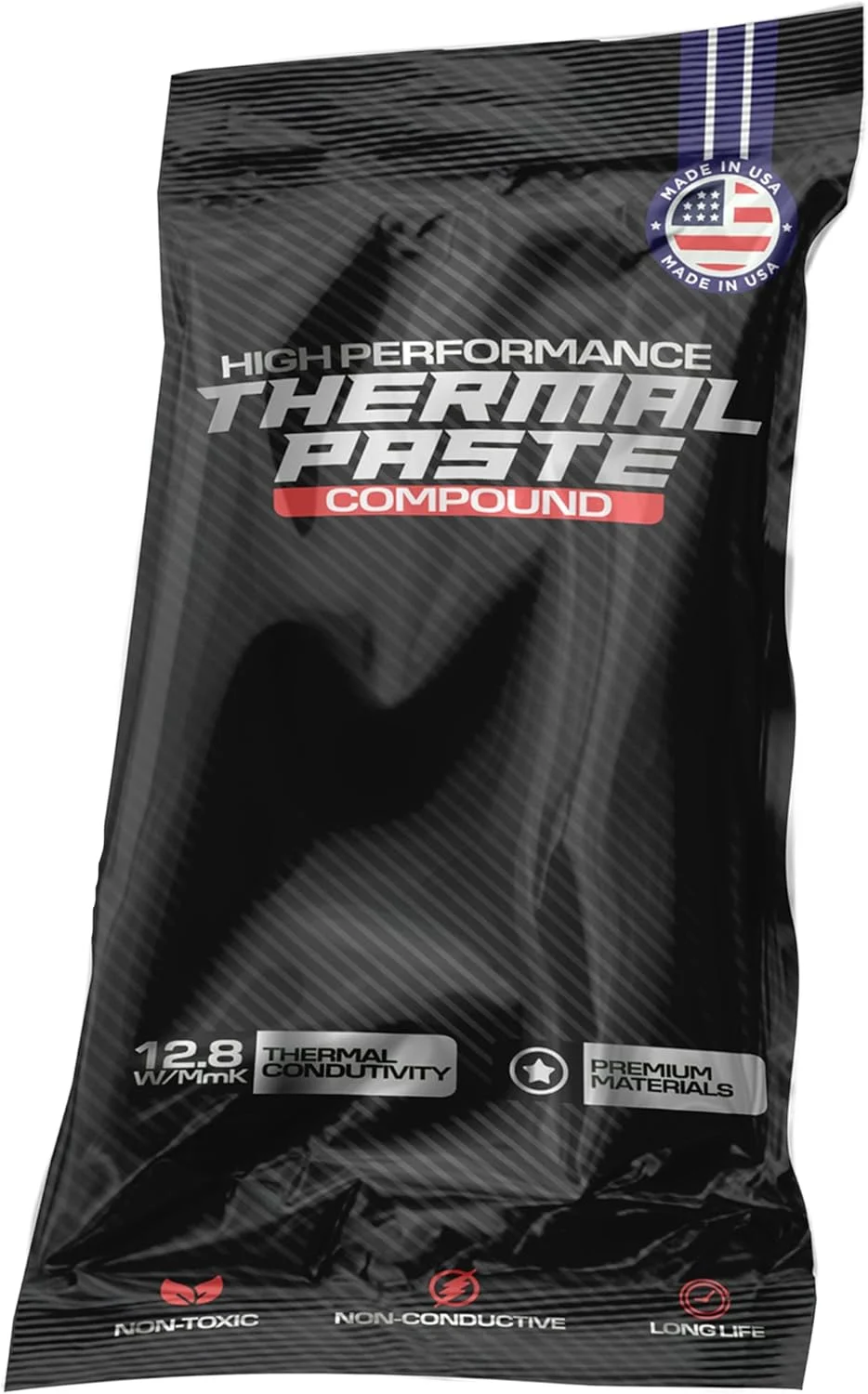 خمیر حرارتی برای پردازنده کامپیوتر، کارت گرافیک و لپ تاپ 12.8W/mk ساخت آمریکا 4 گرم، رسانایی حرارتی بالا - غیر خورنده/غیر رسانا مناسب برای همه پردازنده ها خمیر حرارتی برای پردازنده کامپیوتر، کارت گرافیک و لپ تاپ 12.8W/mk ساخت آمریکا 4 گرم، رسانایی حرارتی بالا - غیر خورنده/غیر رسانا مناسب برای همه پردازنده ها