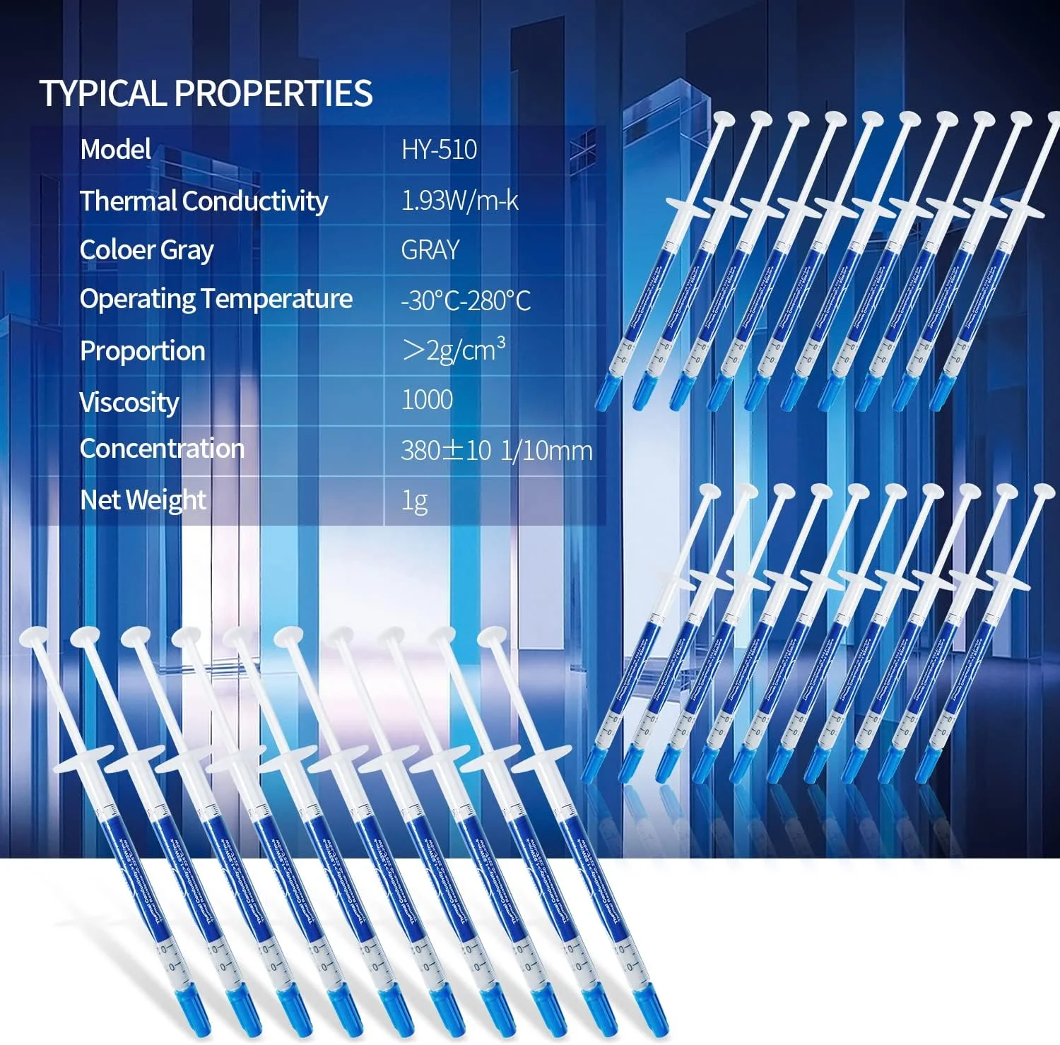 خمیر حرارتی سیلیکونی HY510 - 30 عدد (هر عدد 1 گرم) برای پردازنده مرکزی، کارت گرافیک و PS4، خمیر کربنی با عملکرد بالا و غیر رسانا، 30 گرم
