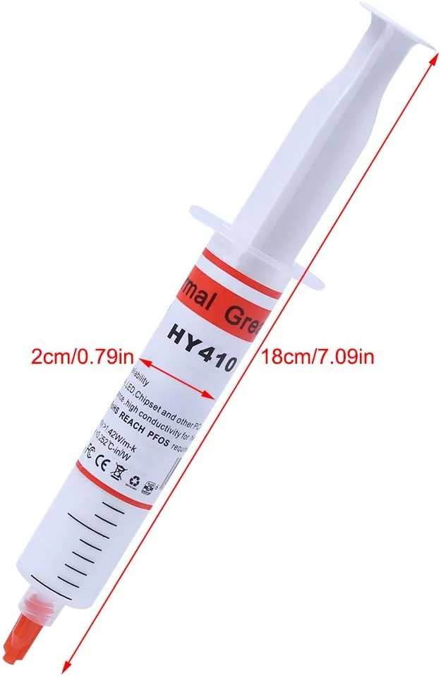 خمیر سیلیکونی خنک کننده پردازنده و چیپست 30 گرمی HY410-TU20 سفید خمیر سیلیکونی خنک کننده پردازنده و چیپست 30 گرمی HY410-TU20 سفید