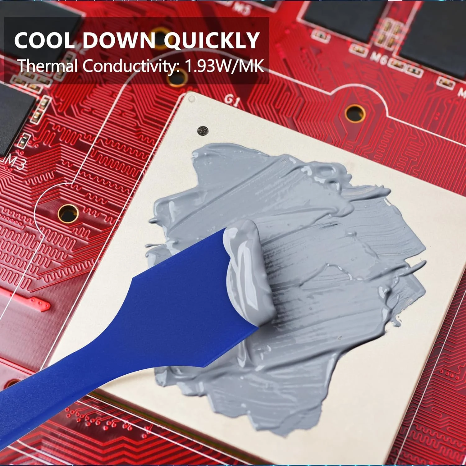 خمیر حرارتی HY500-200g برای پردازنده، خمیر سیلیکونی سینک حرارتی، رسانایی حرارتی: >1.93W/m-k، پایه کربن، عملکرد بالا برای پردازنده، کامپیوتر، کارت گرافیک، PS5 - 200 گرم