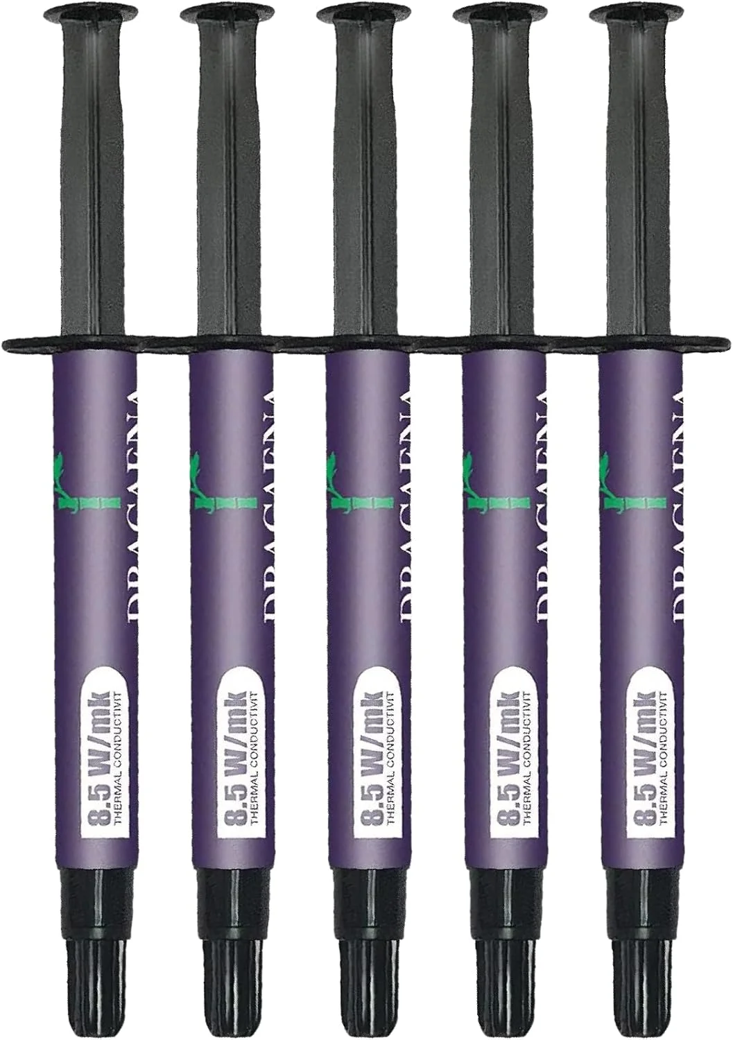 خمیر حرارتی کربنی dracaena.io مدل CT9، بسته 5 عددی 4 گرمی، عملکرد بالا برای پردازنده، کنسول، کارت گرافیک و لپ تاپ. ماده رابط حرارتی، رسانایی بالا، دوام طولانی، طراحی غیر رسانا