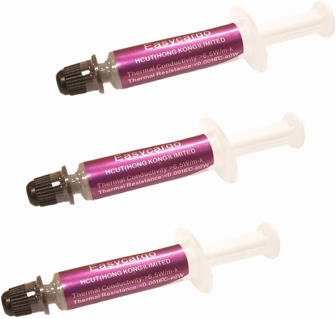 خمیر حرارتی Easycargo با رسانایی حرارتی 6.5 W/m-k، گریس حرارتی با عملکرد بالا برای رابط هیت سینک CPU GPU (بسته 3 عددی)