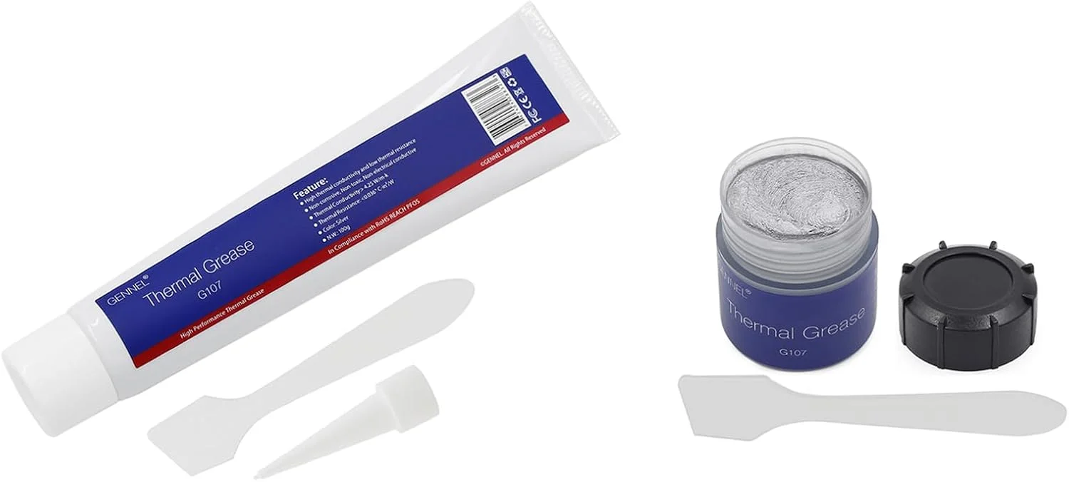 خمیر حرارتی نقره G107، 20 گرم + 100 گرم (مجموع 120 گرم)، خمیر سینک حرارتی با عملکرد بالا، ترکیب گریس رسانای حرارتی برای CPU GPU کولر LED IC PS4 Xbox Chipset