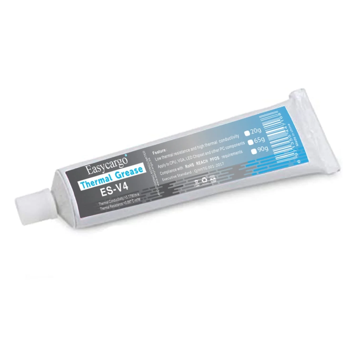 خمیر حرارتی نقره ای 65 گرمی Easycargo، گریس رسانای حرارتی با عملکرد بالا، خمیر حرارتی نقره ای هیت سینک برای خنک کردن رابط هیت سینک پردازنده CPU GPU VGA LED ترانزیستورها خمیر حرارتی نقره ای 65 گرمی Easycargo، گریس رسانای حرارتی با عملکرد بالا، خمیر حرارتی نقره ای هیت سینک برای خنک کردن رابط هیت سینک پردازنده CPU GPU VGA LED ترانزیستورها
