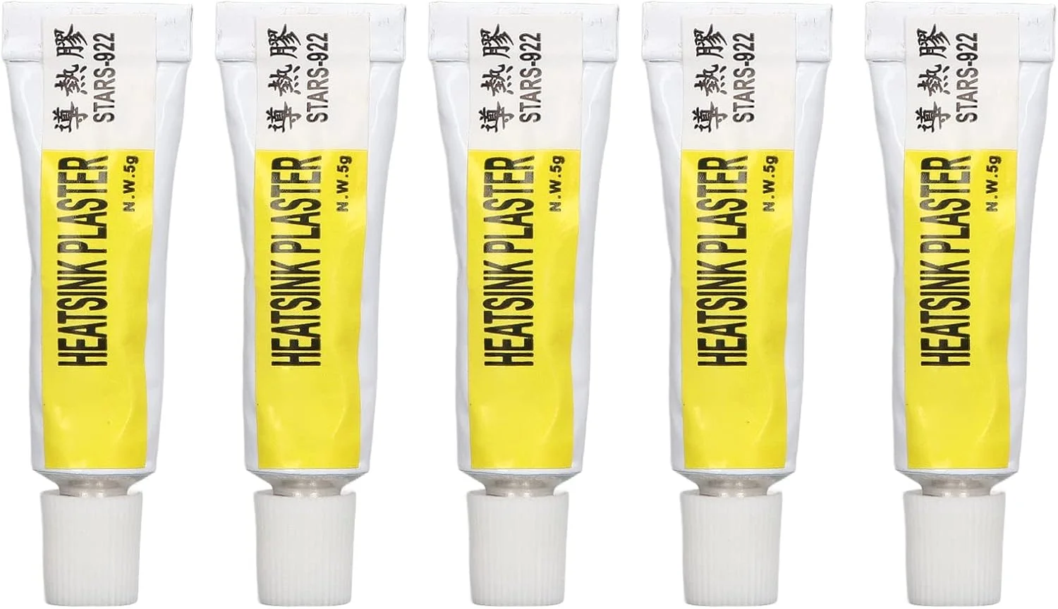 خمیر حرارتی CPU Hapivida، گریس سیلیکونی با استحکام بالا و پخت سریع با رسانایی حرارتی، مجموعه 5 عددی برای پرینترهای سه بعدی، الکترونیک، کاربردهای هیت سینک