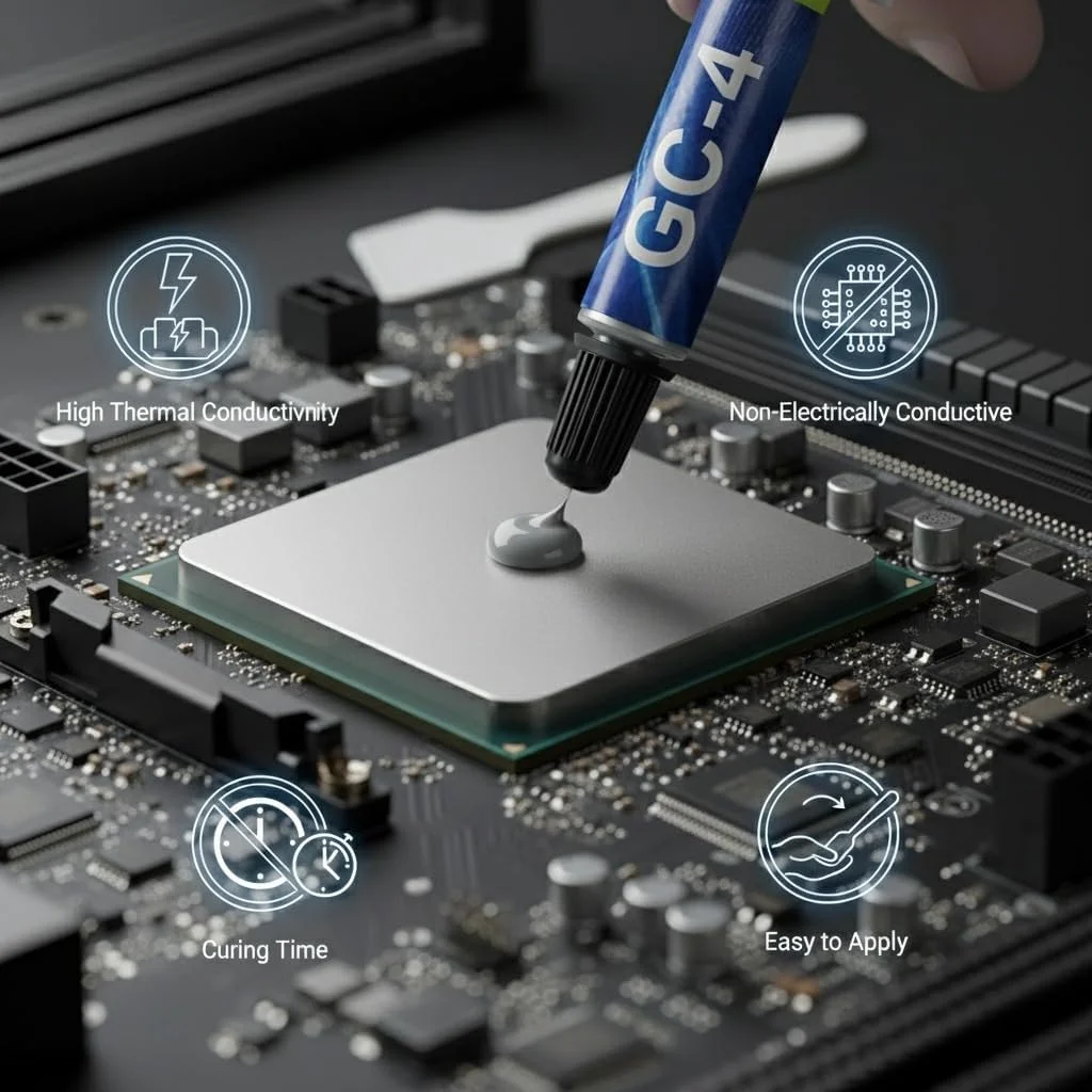 خمیر حرارتی Gelid Solutions GC-4-3.5g برای هیت سینک ها | حداکثر رسانایی حرارتی | استفاده آسان | غیر خورنده