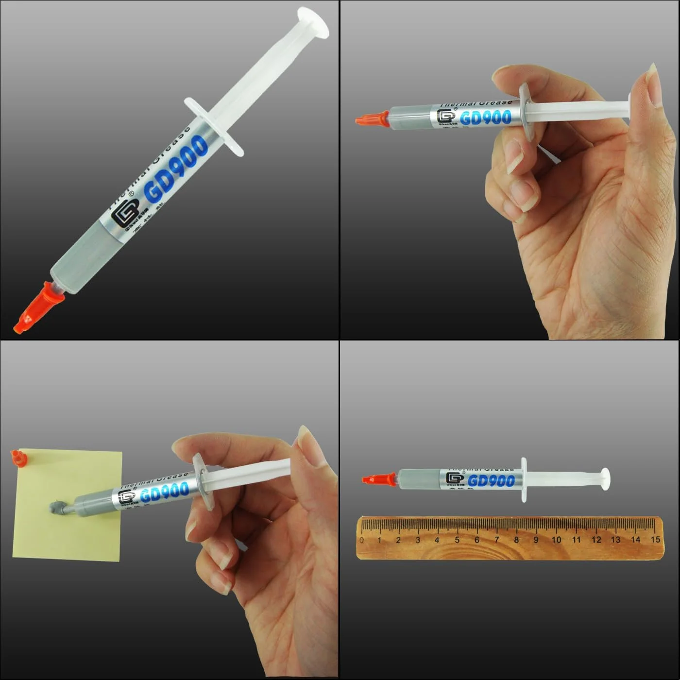 خمیر حرارتی ۴ گرمی برای کامپیوتر گیمینگ، PSP، پردازنده، PS3، PS4، ایکس باکس 360، وان، کامپیوتر، بهترین قیمت و کارایی (وزن خالص ۴ گرم، GD900-BA4، ۵ عدد)