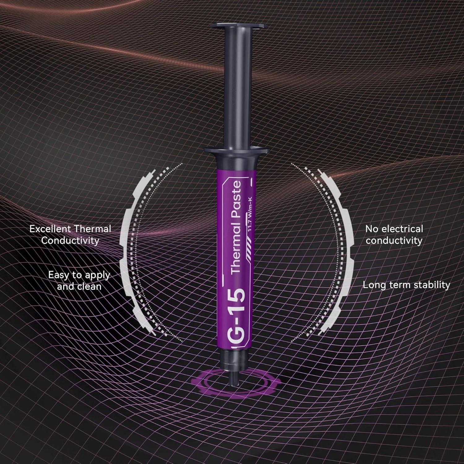 خمیر حرارتی با عملکرد بالا G-15 (2 گرمی) برای کامپیوتر، لپ تاپ و کارت گرافیک - غیر رسانا، خمیر هیت سینک بادوام با خنک کننده پایدار (50- درجه سانتیگراد تا 200 درجه سانتیگراد) خمیر حرارتی با عملکرد بالا G-15 (2 گرمی) برای کامپیوتر، لپ تاپ و کارت گرافیک - غیر رسانا، خمیر هیت سینک بادوام با خنک کننده پایدار (50- درجه سانتیگراد تا 200 درجه سانتیگراد)