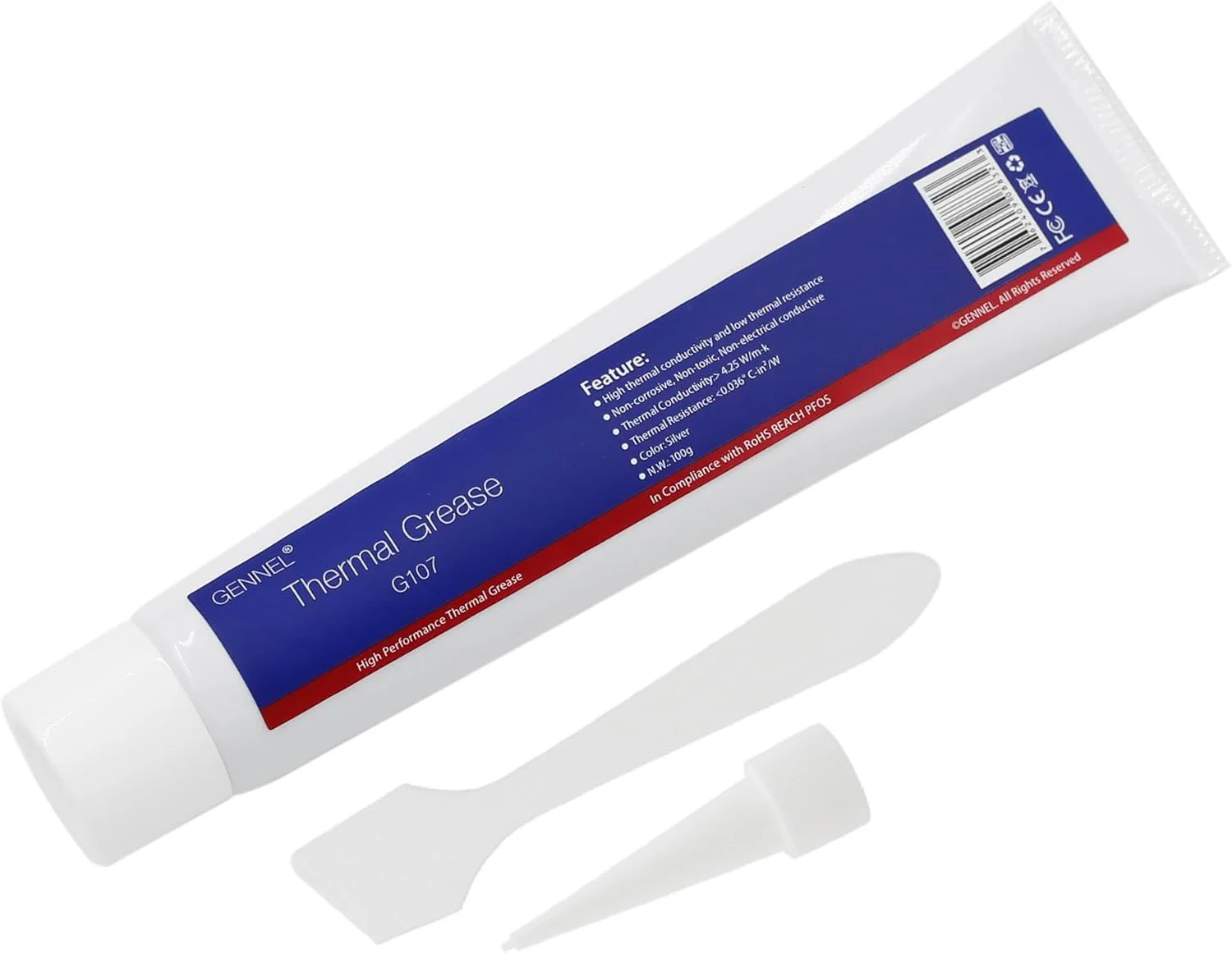 خمیر حرارتی نقره G107، 20 گرم + 100 گرم (مجموع 120 گرم)، خمیر سینک حرارتی با عملکرد بالا، ترکیب گریس رسانای حرارتی برای CPU GPU کولر LED IC PS4 Xbox Chipset