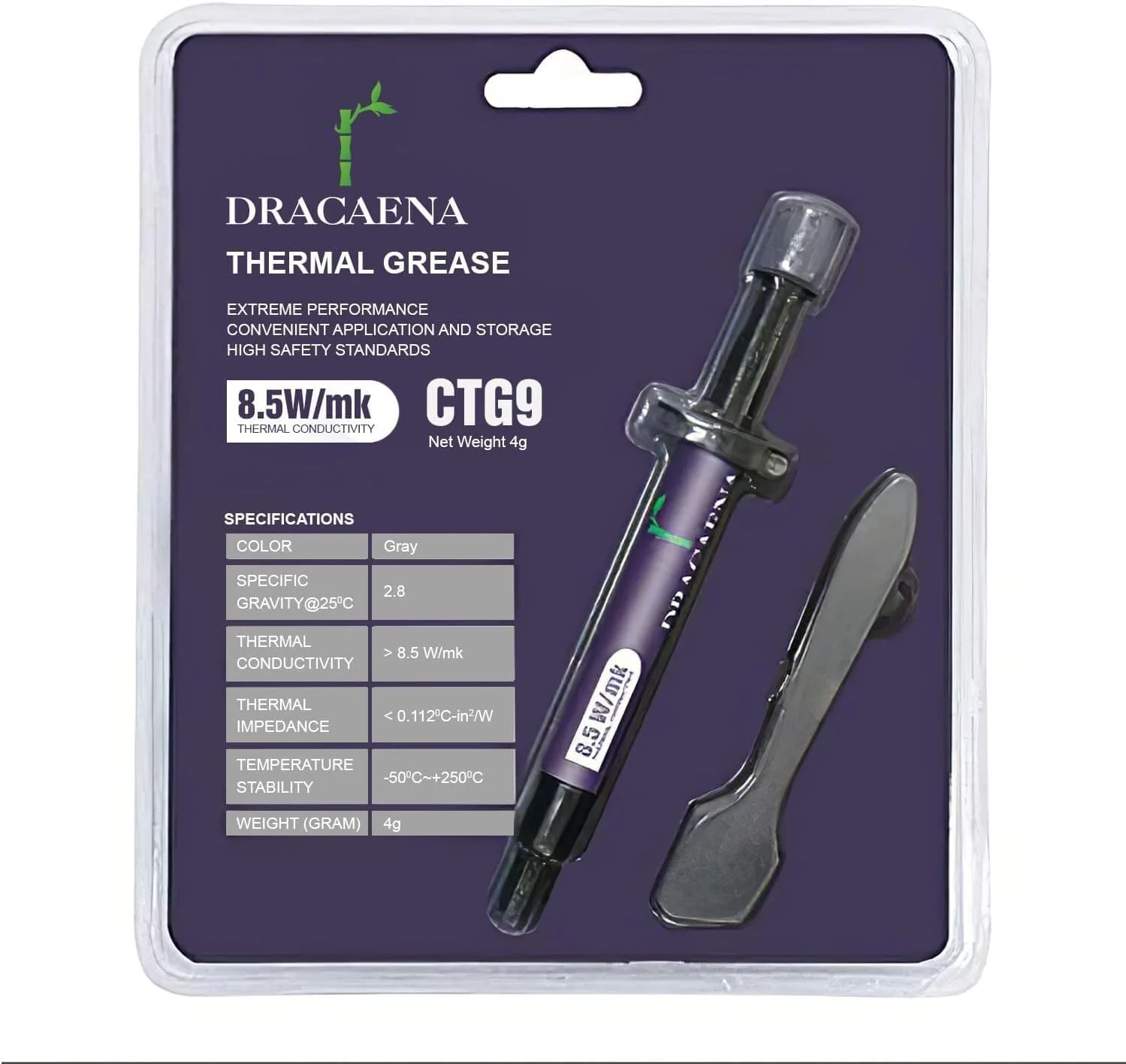 خمیر حرارتی کربنی dracaena.io مدل CT9، بسته 5 عددی 4 گرمی، عملکرد بالا برای پردازنده، کنسول، کارت گرافیک و لپ تاپ. ماده رابط حرارتی، رسانایی بالا، دوام طولانی، طراحی غیر رسانا خمیر حرارتی کربنی dracaena.io مدل CT9، بسته 5 عددی 4 گرمی، عملکرد بالا برای پردازنده، کنسول، کارت گرافیک و لپ تاپ. ماده رابط حرارتی، رسانایی بالا، دوام طولانی، طراحی غیر رسانا