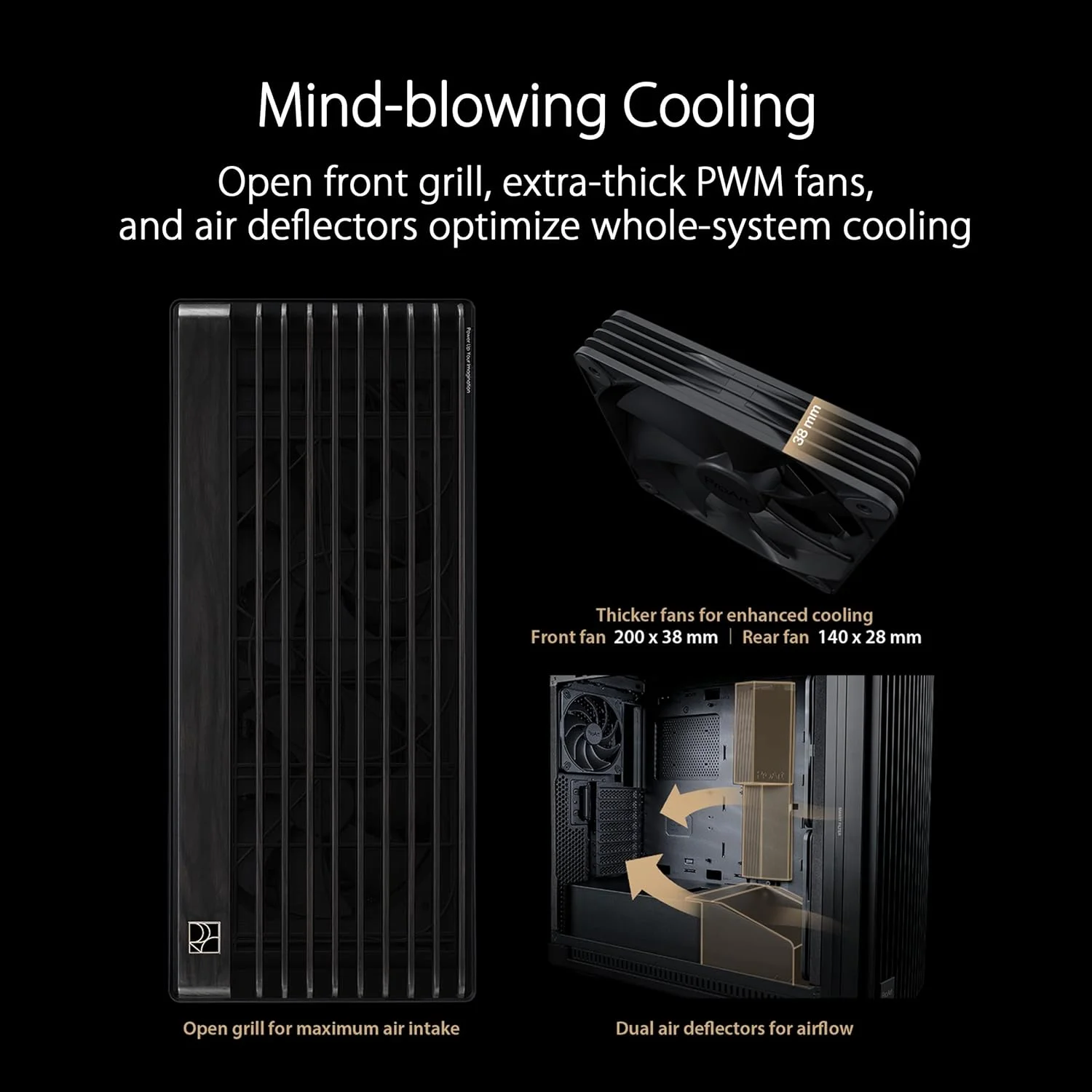 کیس کامپیوتر ASUS ProArt PA602 Wood Edition Black Mid Tower