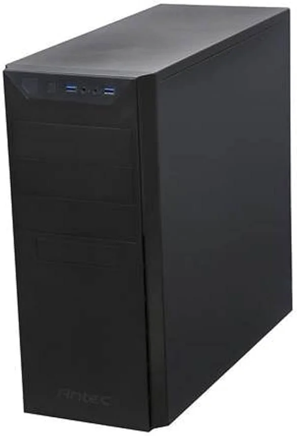 کیس کامپیوتر مید تاور ATX مشکی رنگ Antec VSK4000E-U3_US با بدنه فولادی SGCC