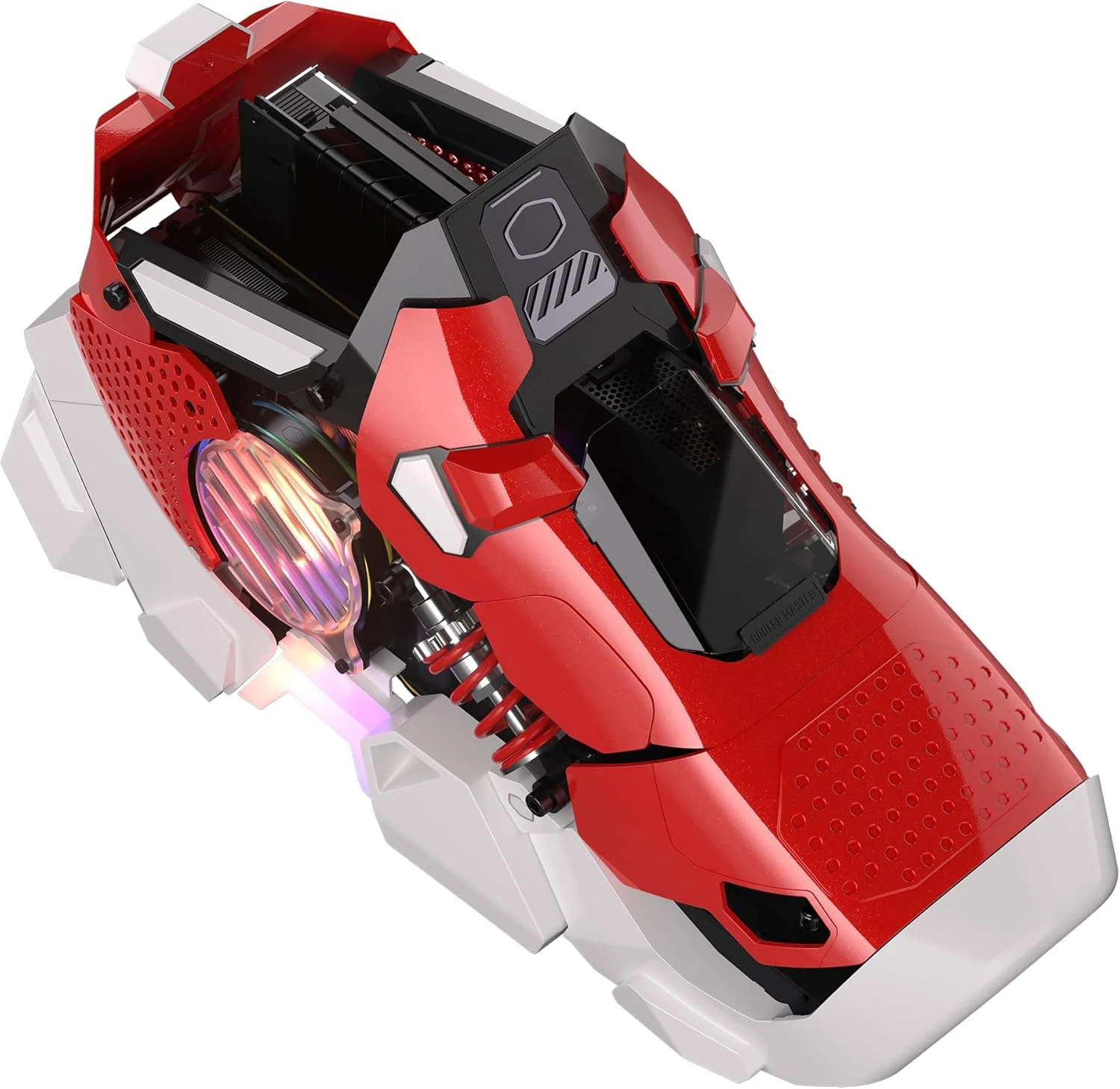 کیس کامپیوتر ITX کولر مستر Sneaker-X، شامل خنک کننده مایع 360mm Flux AIO، شامل پاور 850W SFX Gold، سازگار با کارت گرافیک 300mm گیگابایت RTX 5080 Windforce | RX 9070 XT Gaming OC، ساخت سفارشی DIY